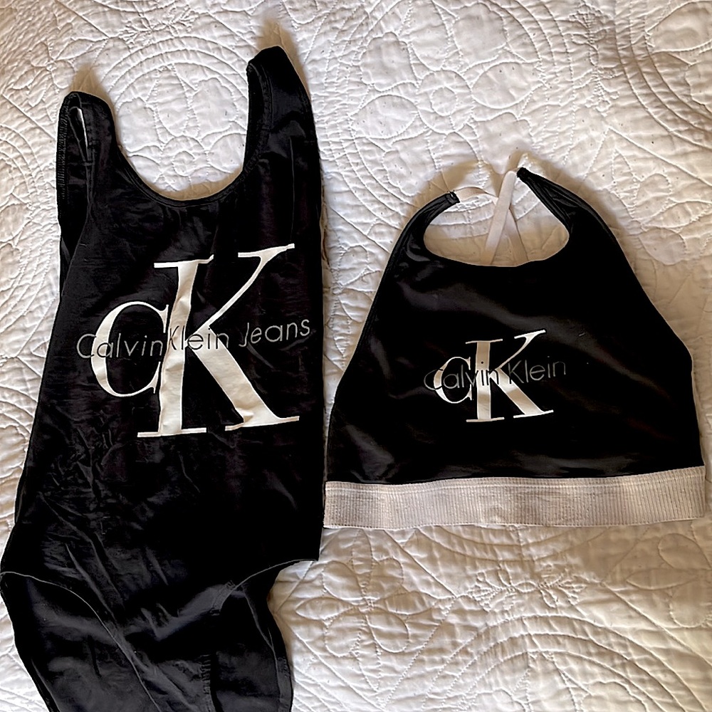 Calvin Klein bodysuit and bralette set